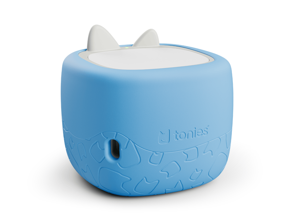 Toniebox Lite Cover Arctic Blue on a toniebox lite back view