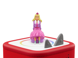 Barbie Princess Adventure Tonie on a red Toniebox 2 ready to play audio stories and songs