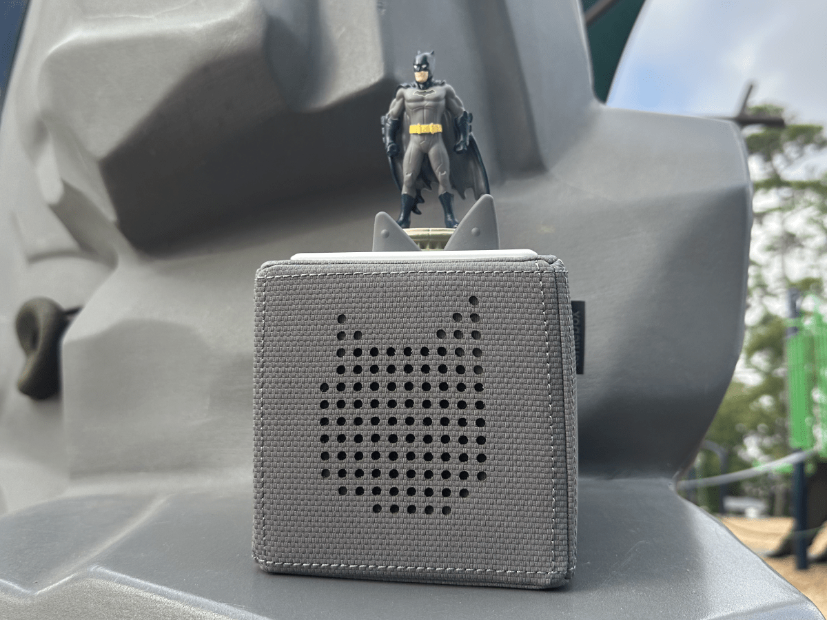 Child Playing With Dc: Batman Tonie