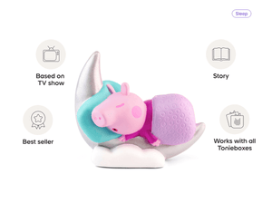 Peppa Pig: Peppa's Bedtime Stories Tonie audio figurine, inspiring audio journeys and imaginative play