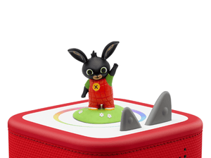 Bing Bunny Tonie on a red Toniebox 2 ready to play audio stories and songs