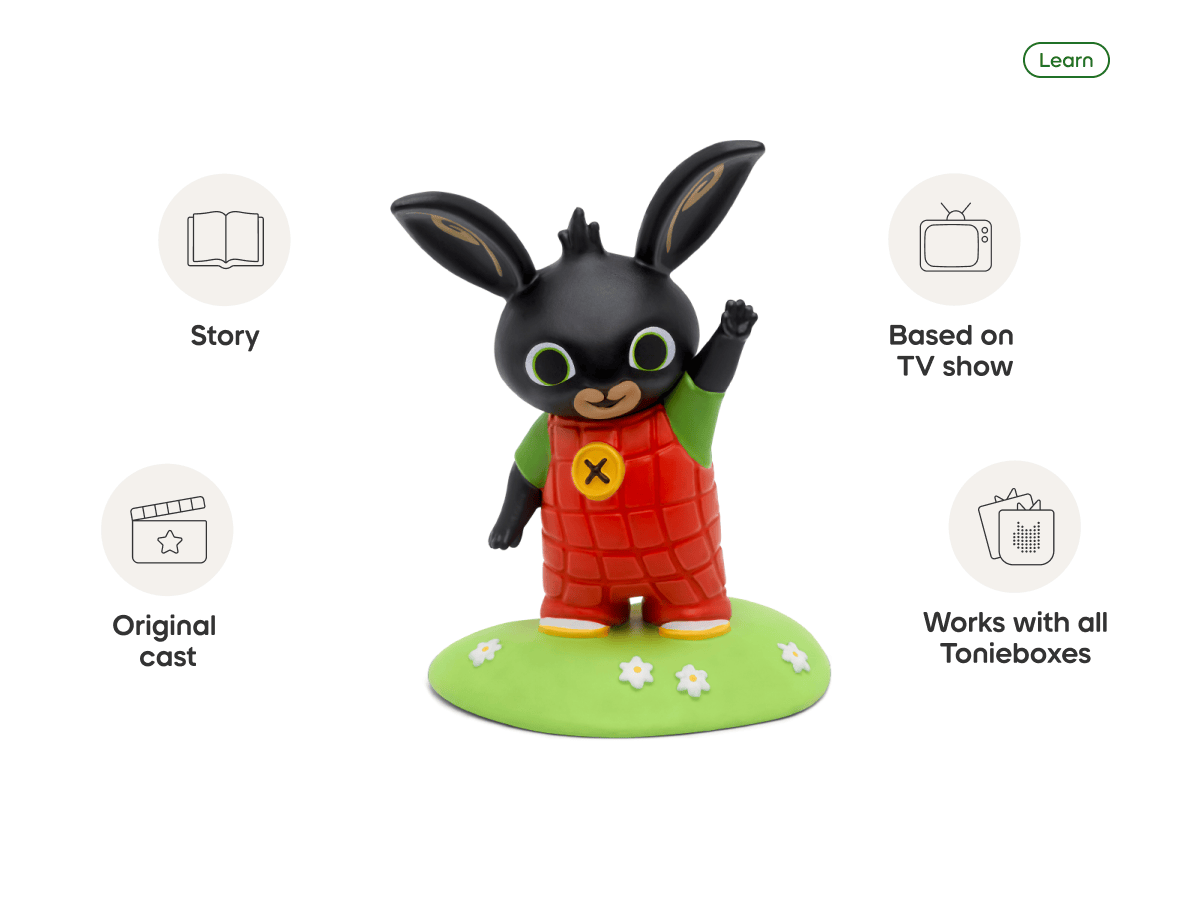 Bing Bunny Tonie audio figurine from the learn category, inspiring audio journeys and imaginative play