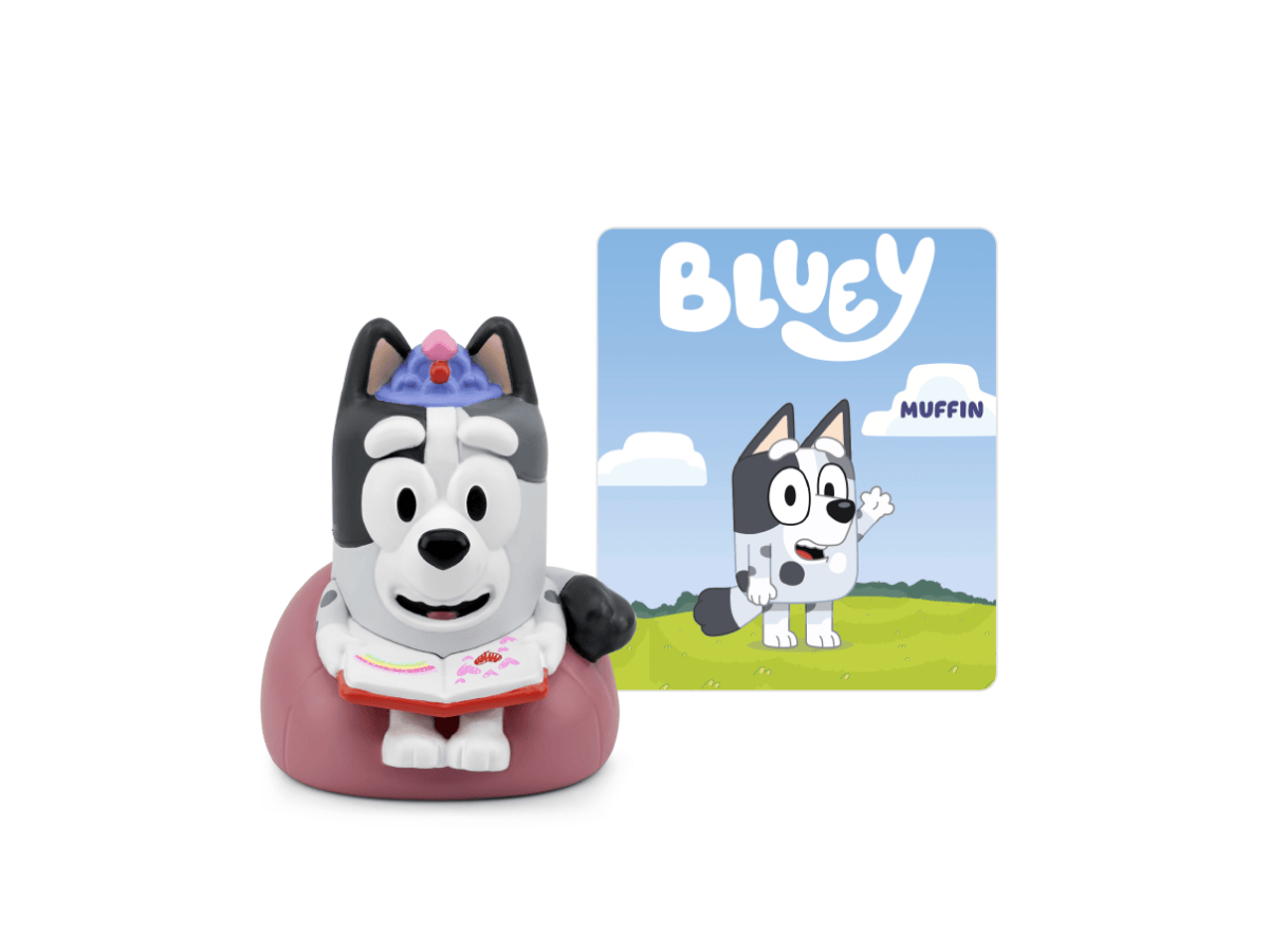 Muffin Bluey Tonie audio figurine with content illustration