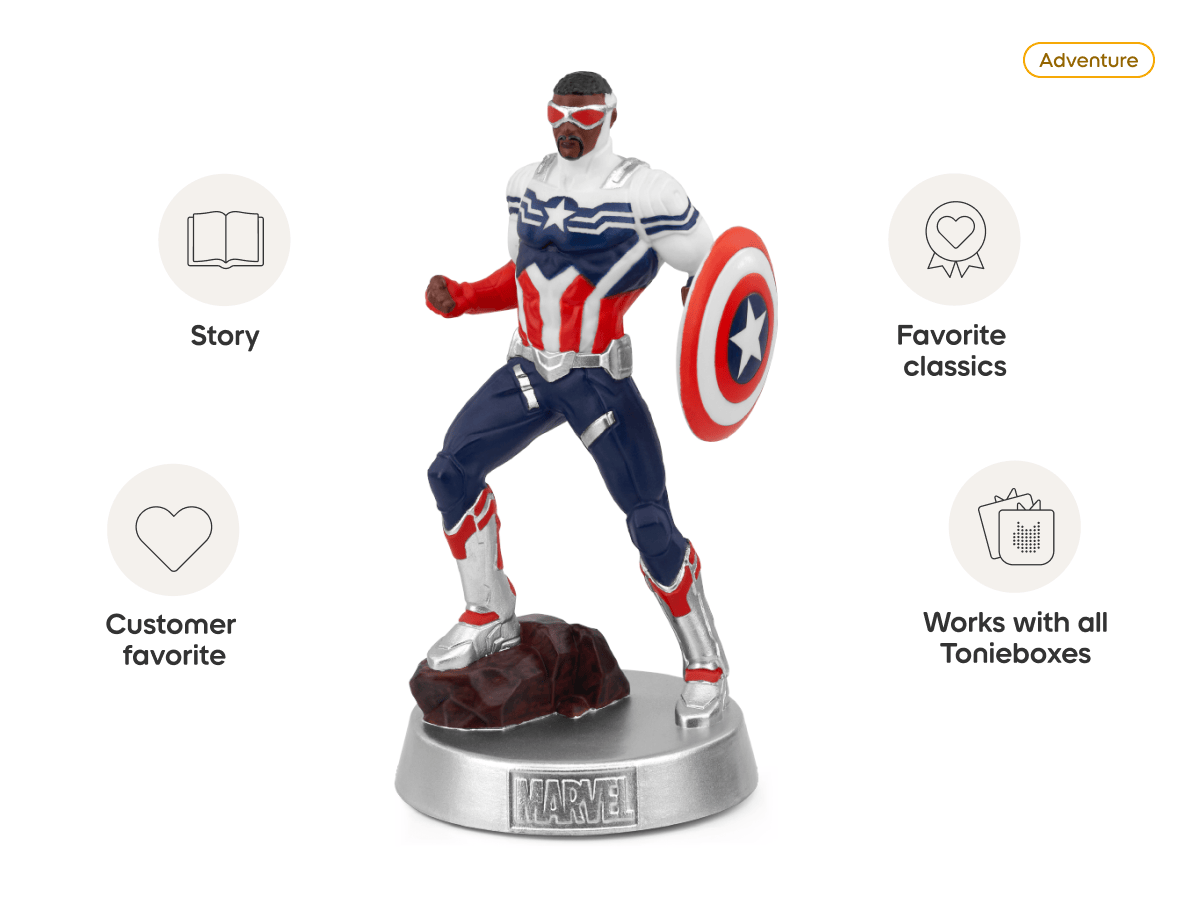 MARVEL Captain America Tonie audio figurine from the adventure category, inspiring audio journeys and imaginative play
