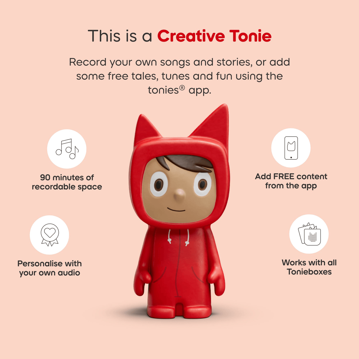 Toniebox 2 Starter Set with Creative Tonie - Cloud Pink