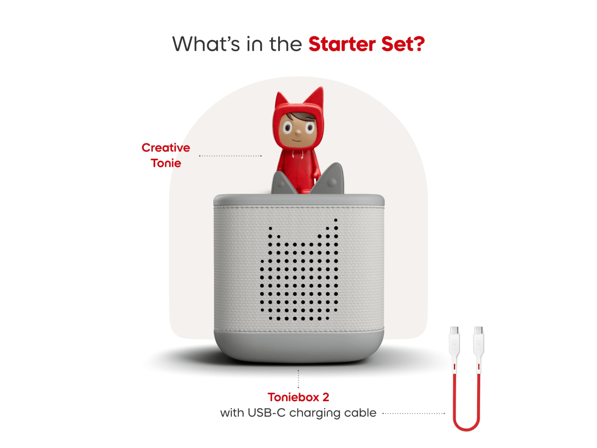 Toniebox 2 Starter Set with Creative Tonie - Moon Grey