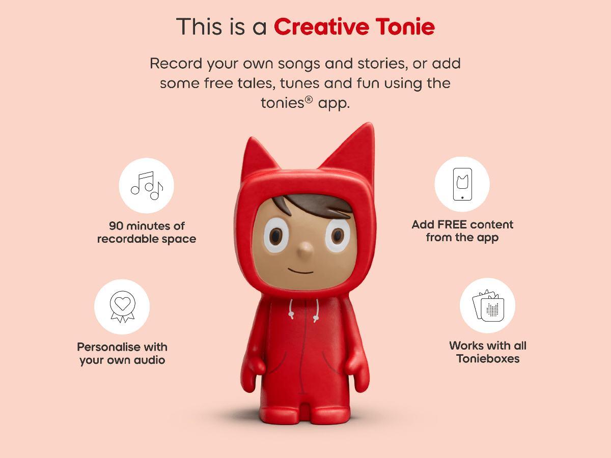 Toniebox 2 Starter Set with Creative Tonie - Sunset Red