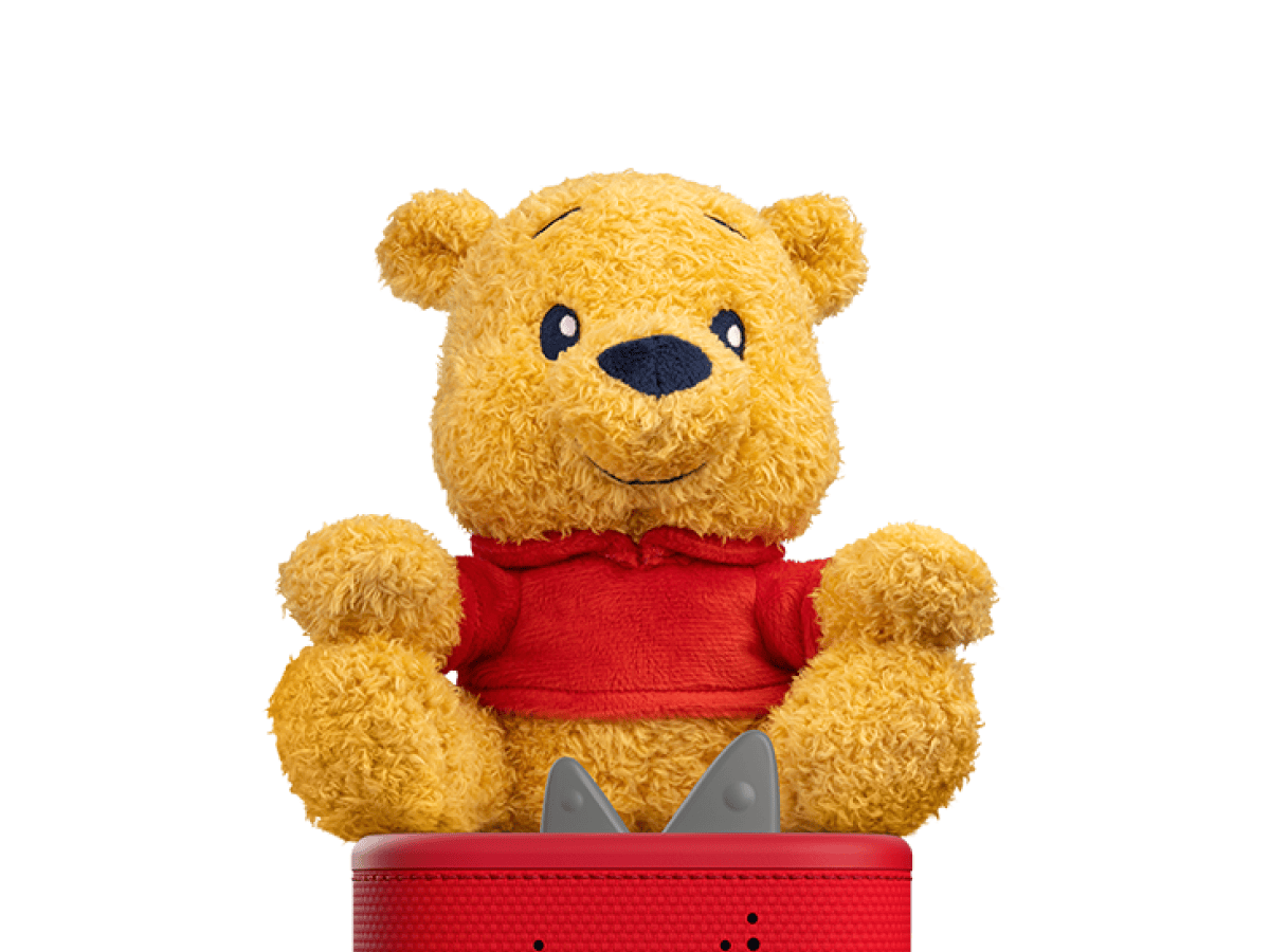 Cuddle Tonie- Disney Winnie the Pooh on a red Toniebox 2 ready to play audio stories and songs