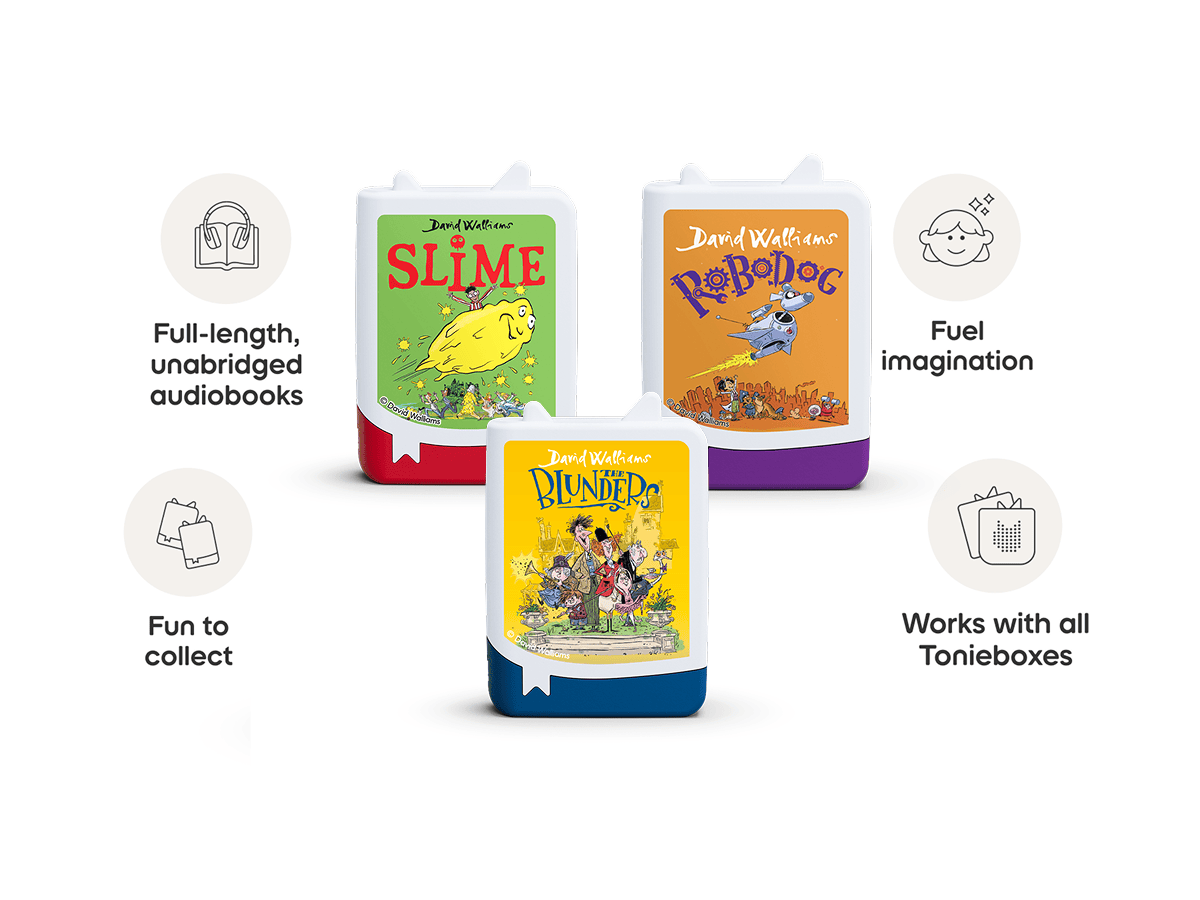 David Walliams 3x Book Tonies work with all Tonieboxes and are full length unabridged audiobooks for kids