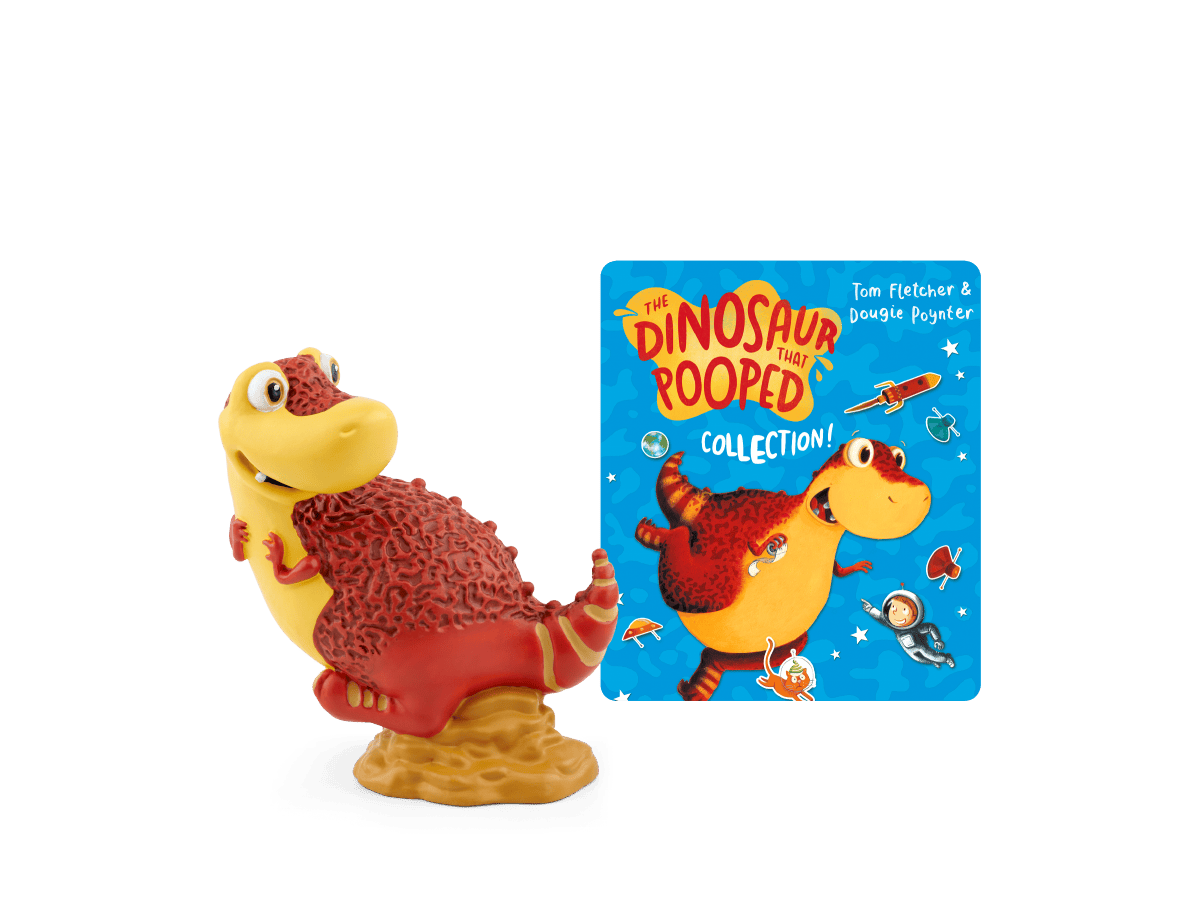 The dinosaur that pooped tonie audio figurine with a branded content card