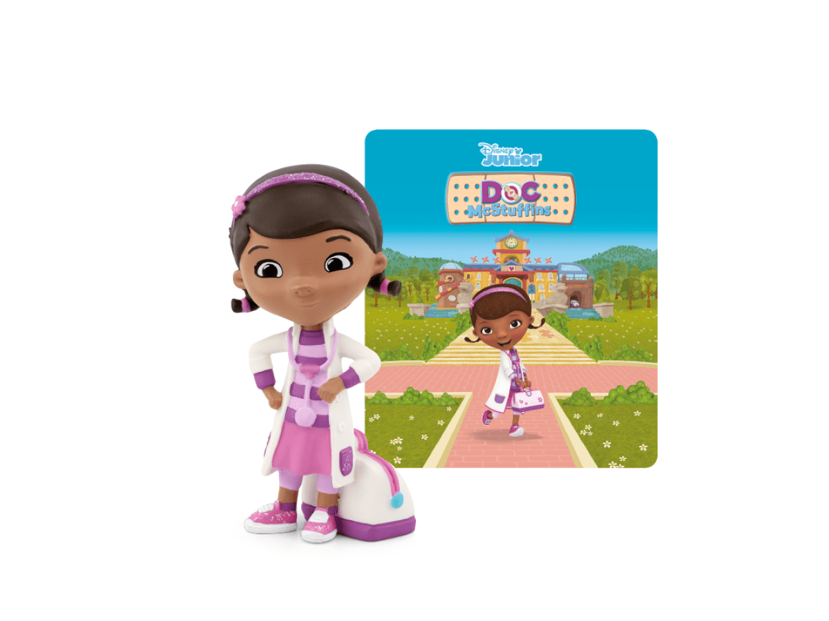 Disney Doc McStuffins Tonie with a branded content card