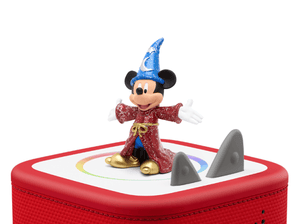 Disney Fantasia Tonie on a red Toniebox 2 ready to play audio stories and songs