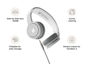 gray wired headphones for kids are easy to use and comfy to wear