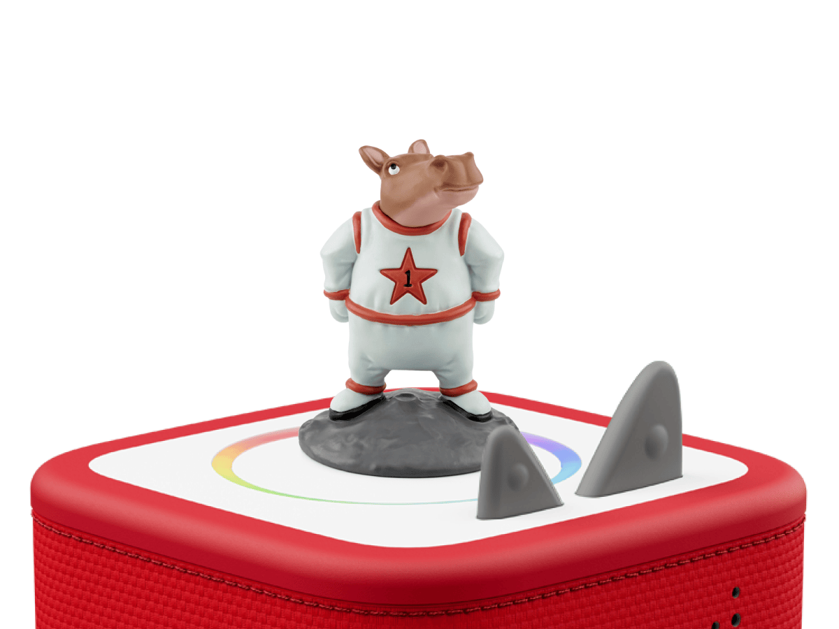 David Walliams-Hilarious Animal Adventures Tonie on a red Toniebox 2 ready to play audio stories and songs