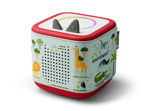 Side view of Toniebox 2 with jungle on it