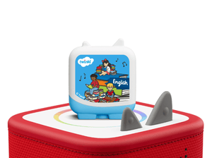 Twinkl - Learn with Twinkl on a Red Toniebox 2 ready to play audio stories and songs curated for older listeners