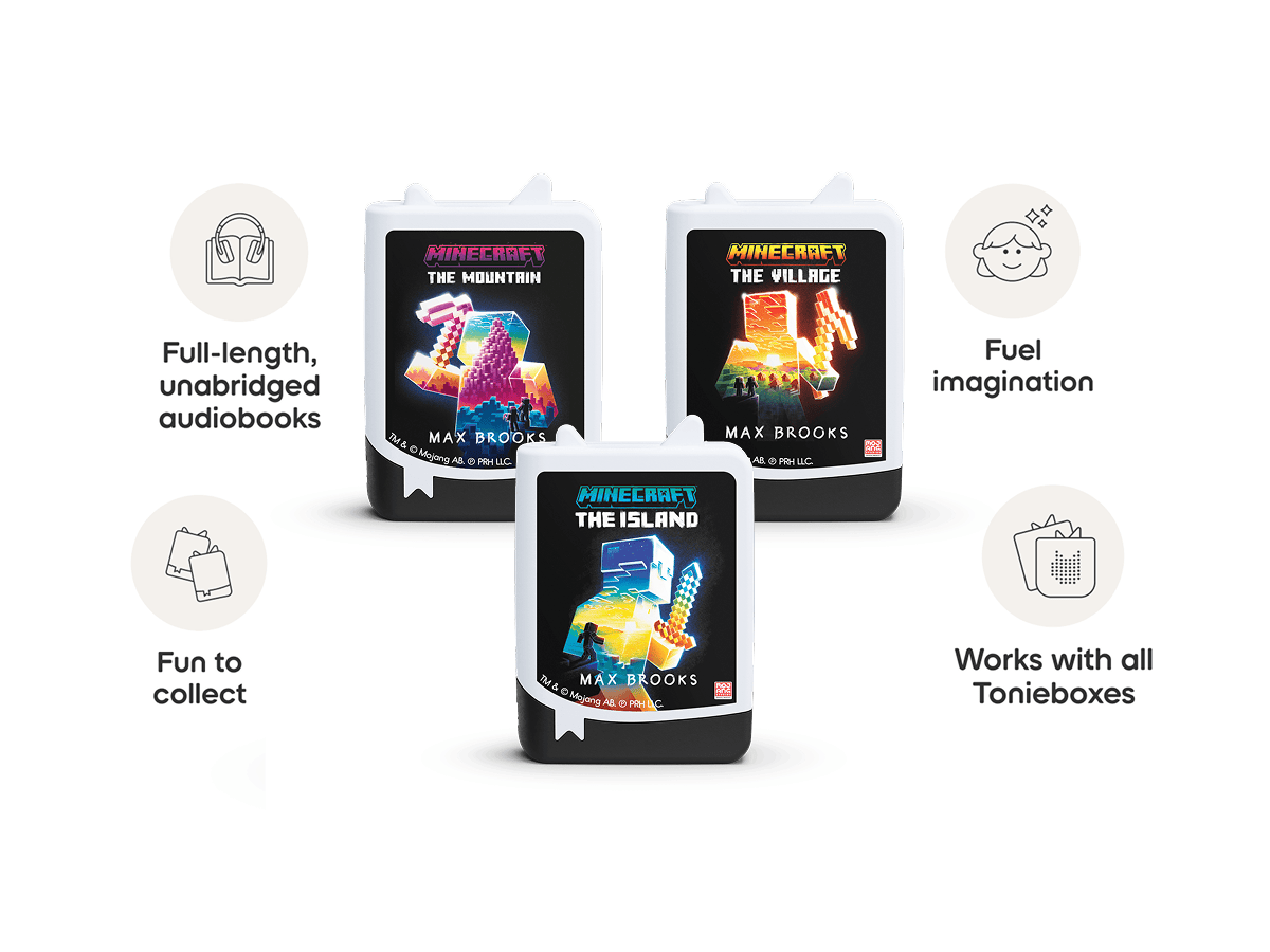 Minecraft 3x Book Tonies work with all Tonieboxes and are full length unabridged audiobooks for kids