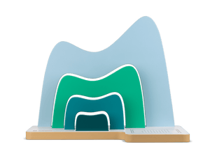 Large Mountain Tabletop Shelf straight on view