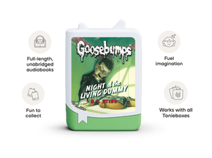 Goosebumps Night of the Living Dummy Book Tonie work with all Tonieboxes and are full length unabridged audiobooks for kids