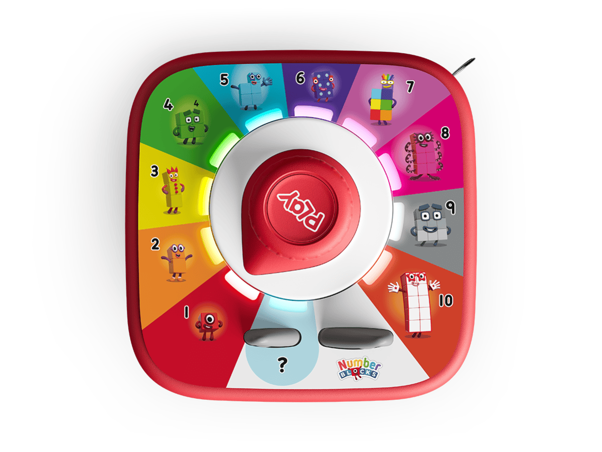 Tonieplay Numberblocks Learning Adventures Disc on red Toniebox 2 an audio player for kids