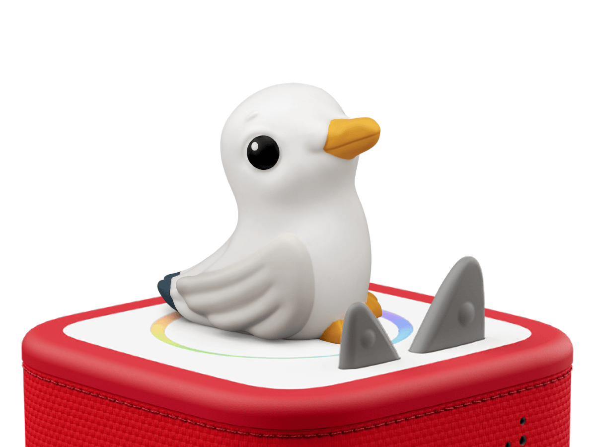 My First Tonies - Ocean Set Seagull on a red Toniebox 2 rated for ages 1+