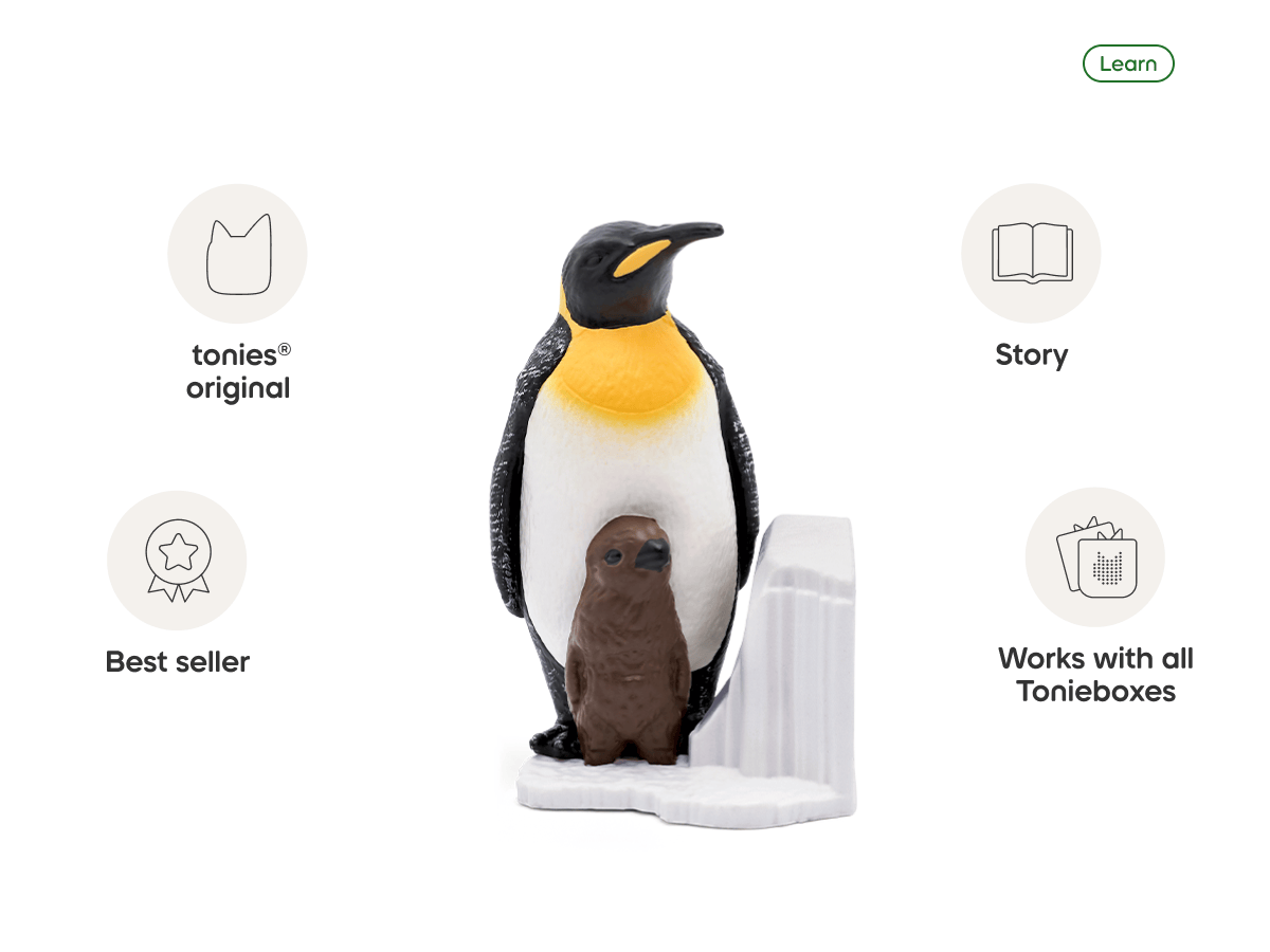 National Geographic Kids: Penguin Tonie audio figurine, inspiring audio journeys and imaginative play