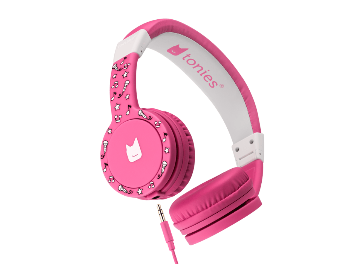 tonies® pink wired headphones for kids