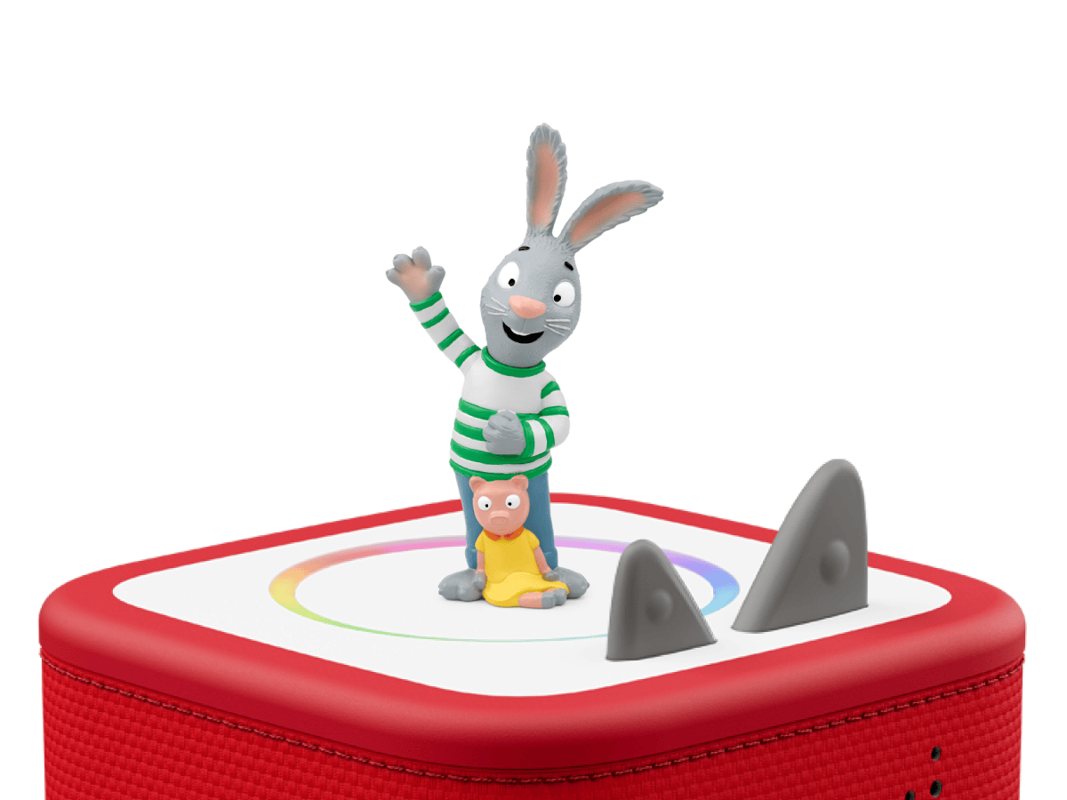 Pip and Posy-Pip Tonie on a red Toniebox 2 ready to play audio stories and songs