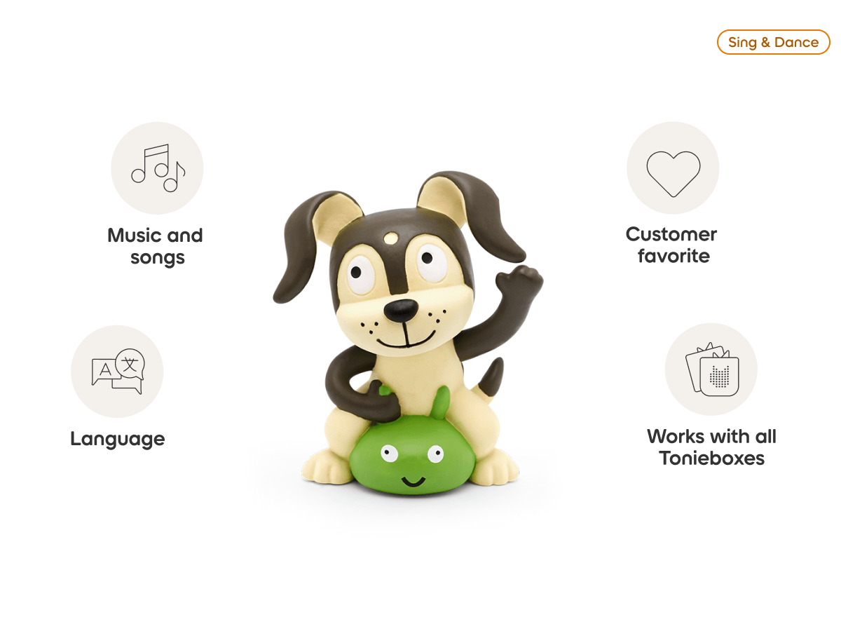 Favourite Children's Songs - Playtime and Action Tonie audio figurine from the sing & dance category, inspiring audio journeys and imaginative play