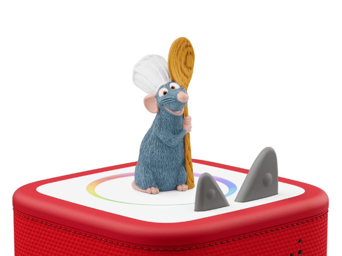 Disney & Pixar Ratatouille Tonie on a Red Toniebox