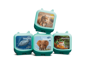 Animal World Record Breakers Clever Tonies - 4 Pack stacked together displaying the full set available