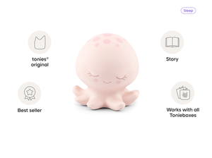 Sleepy octopus audio figurine, inspiring audio journeys and imaginative play