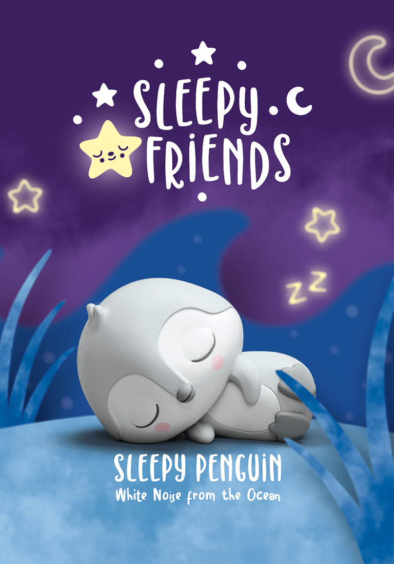 Sleepy Penguin: White Noise from the Ocean Tonie | Illustration