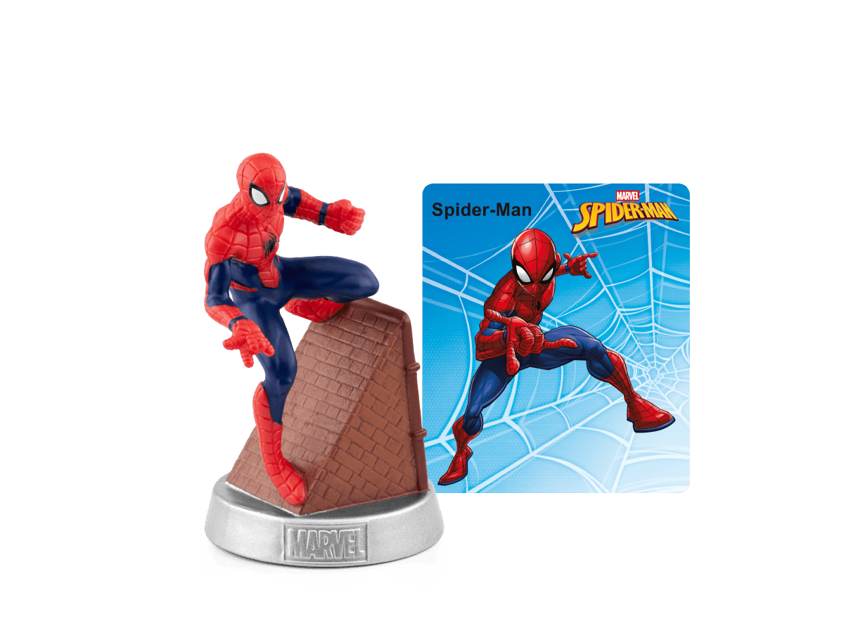 Marvel Spider Man Tonie audio figurine with content illustration