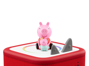 Peppa Pig- The New Baby Sister Tonie on a red Toniebox 2 ready to play audio stories and songs