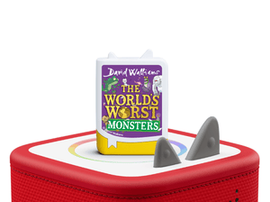 David Walliams - The World's Worst Monsters on a Red Toniebox 2 ready to play audio stories and songs curated for older listeners