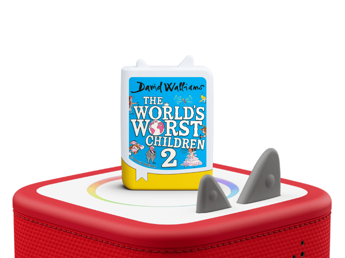 David Walliams - The Worlds Worst Children 2 on a Red Toniebox 2 ready to play audio stories and songs curated for older listeners