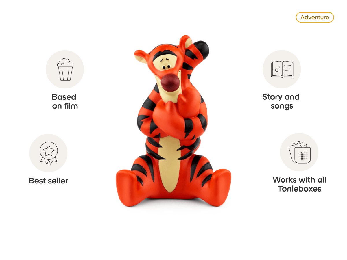 Disney Tigger Tonie audio figurine, inspiring audio journeys and imaginative play