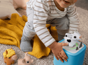 Child Playing With Toniebox 2 And My First Tonies Horse, Cow And Pig