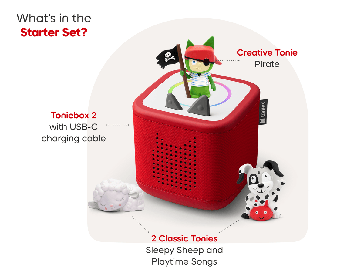 Toniebox 2 tonies Originals Bundle - Sunset Red