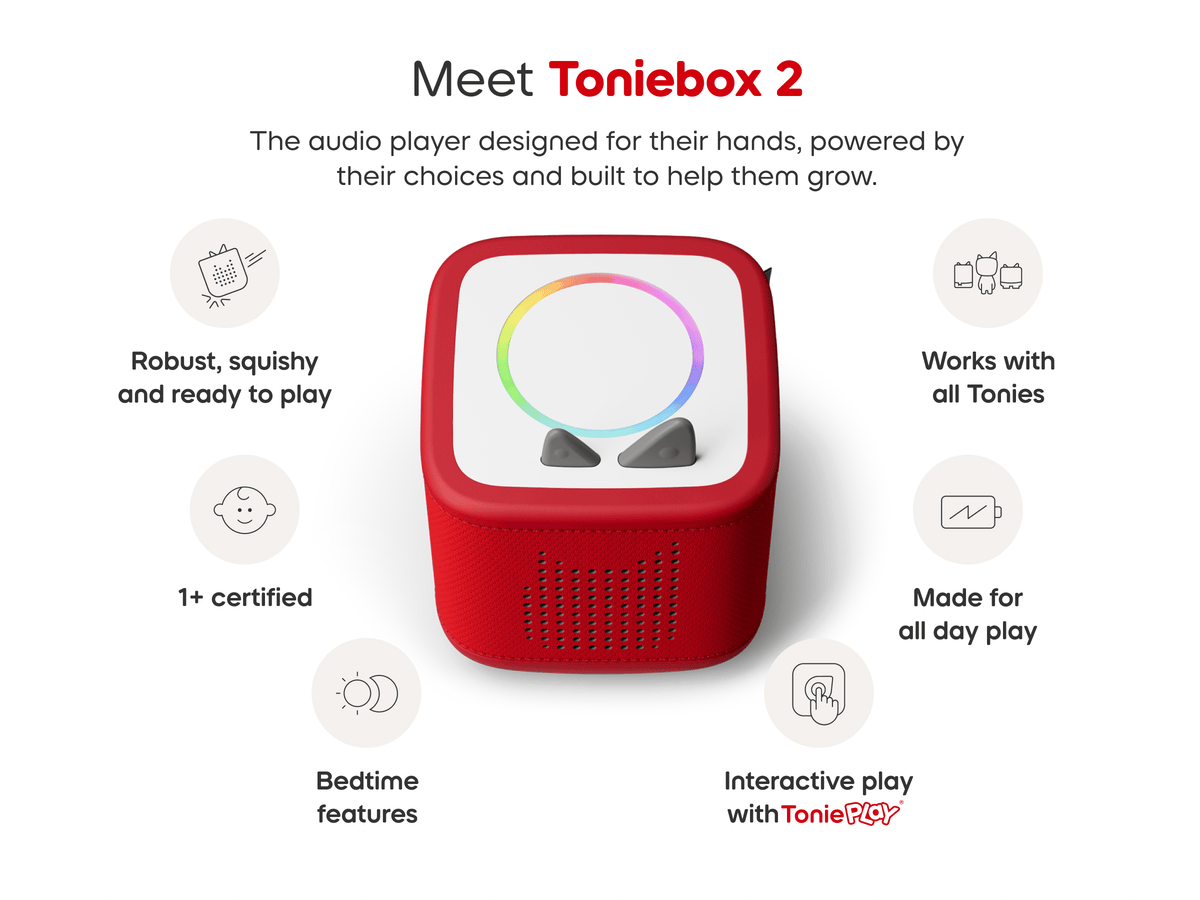 Toniebox 2 tonies Originals Bundle - Sunset Red