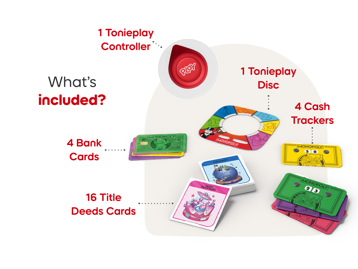 Tonieplay Game: Monopoly Real Estate Rush Game & Controller